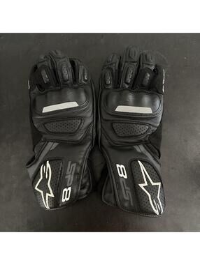Alpinestar SP-8 V2 Gloves Leather Long Motorcycle Black L Large Bike BMX Moto